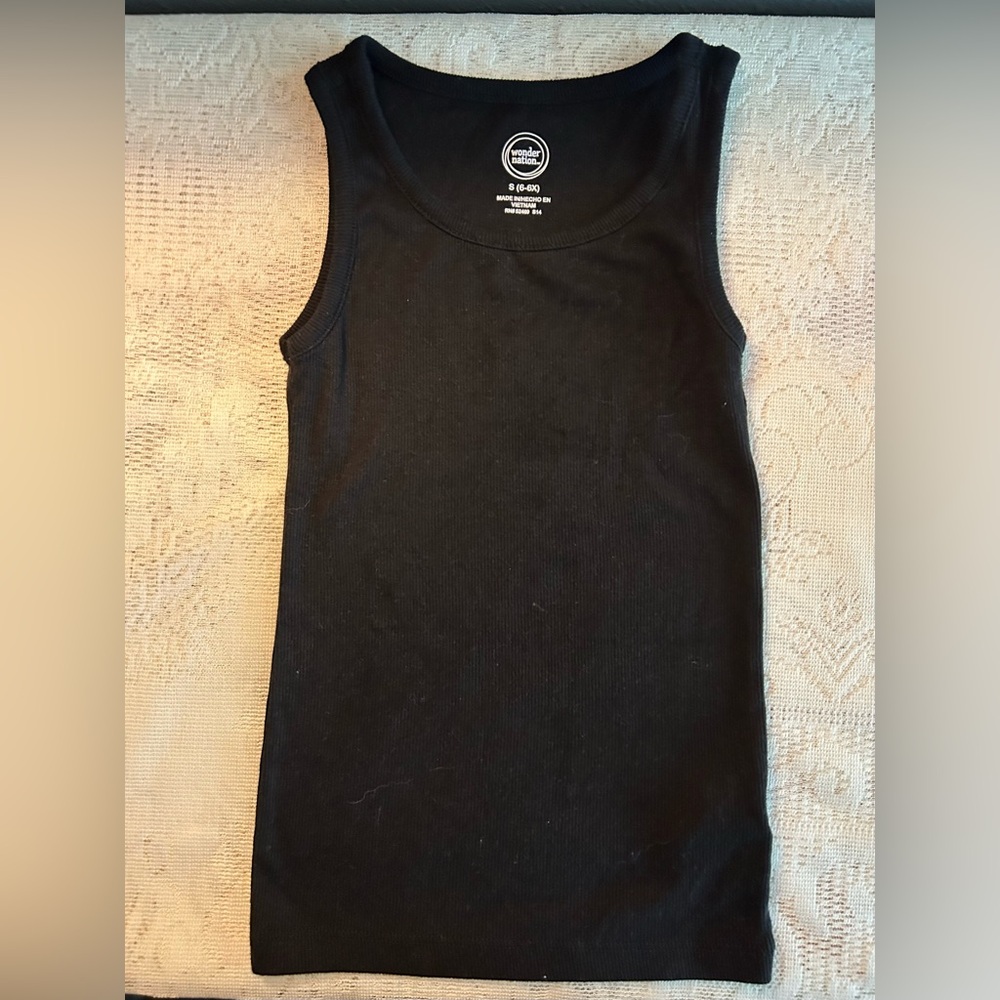 5 for $25 - Black Ribbed Tank Top